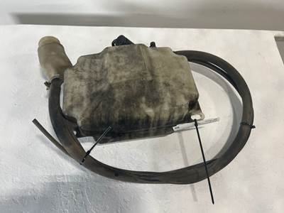 Used International Transtar 8600 Washer Reservoir w/ Detached Filler Neck, Level Sensor, Fluid Pump (missing cap)