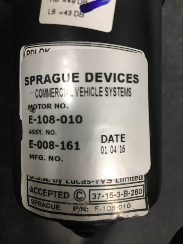 New Aftermarket Western Star Sprague Devices Wiper Motor For Sale Dorr, MI E008161