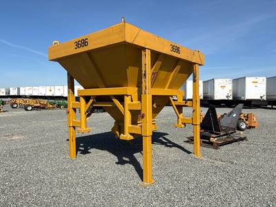 Custom Built 8X11 Adjustable Height Aggregate Hopper, 8 yd
