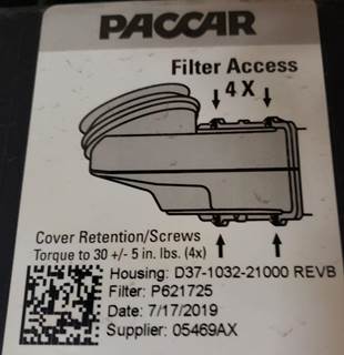 Peterbilt 567 Air Cleaner / Air Filter Housing