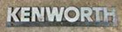 GENUINE "KENWORTH" 
NAMEPLATE 
BLACK & SILVER 
K281-1348 *