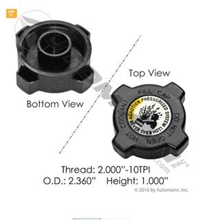 COOLANT RESERVOIR  CAP
Peterbilt and Kenworth Models
Used in 575.1024