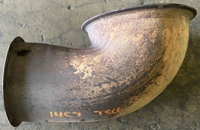 Exhaust inlet elbow pulled from a 2013 Kenworth T800, non-wrecked. Part is in