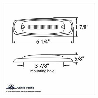 LED rectangular glo-trac marker light AMBER
