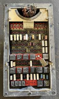 Fuse box pulled from a PACCAR. Mounts to firewall. Part is in good used