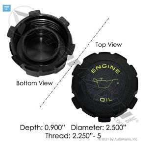 Engine Oil Fill Cap Cummins ISX 15.0L
Applications
Freightliner, International