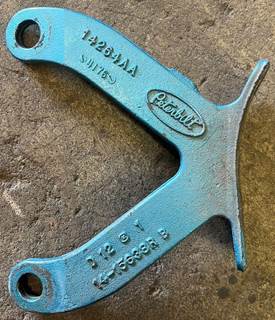 Right side exhaust muffler bracket pulled from a PACCAR truck.  OEM P/N