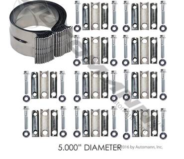 Exhaust Band Clamp Preformed 5in S.Steel Bulk pack of 10 clamps.
STAINLESS