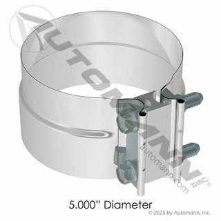 5" Stainles steel preformed exhaust clamp