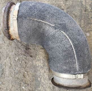 Mesh style exhaust pipe / elbow. Item dimensions: length - 12" diameter - 4" - 4