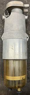 Fuel filter housing assembly pulled from a PACCAR truck. Fuel filter assembly is