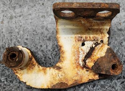 Left side hood hinge pivot pulled from a PACCAR truck. Part has some surface