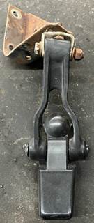 Left side hood latch and bracket pulled from a Kenworth. Unit is in good used