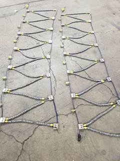 Super single tire cables for use in snowy conditions. 