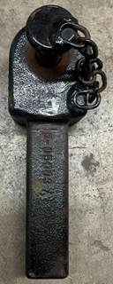 Tow hook pulled from a PACCAR truck. Tow hook is in good used condition, see