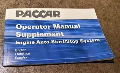 PACCAR    
OPERATOR MANUAL SUPPLEMENT  
AUTO START / STOP SYSTEM