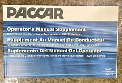 Paccar    
Operators Manual Supplement
In English, French & Italian