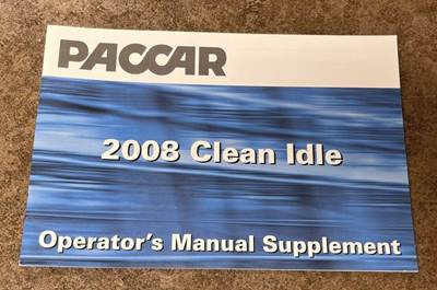 PACCAR
2008 CLEAN IDLE 
OPERATORS MANUAL SUPPLEMENT
