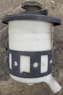 Plastic Freightliner power steering fluid reservoir. Reservoir is in good used