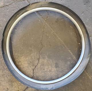 Radiator shroud with rubber trim believed to be pulled from a Peterbilt 384.