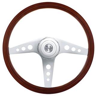 18" GT style wood steering wheel with hub & horn button kit for Peterbilt