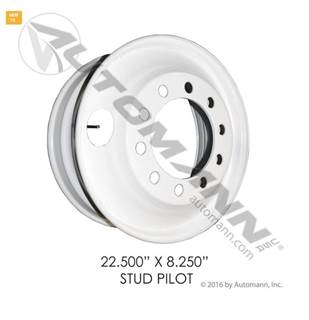 22.5 x 8.25 STUD PILOT (BUDD) Steel wheel.

White Powder Coated
10-Hole
