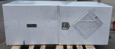 Tool box. Pulled from unknown truck. Used condition. Slight damage on doors. See