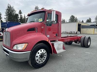 Kenworth T370 Single Axle Cab & Chassis Truck - Paccar, 330HP, 6 Speed Allison Rds Automatic