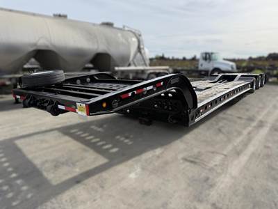 Cozad 48x102 Tri Axle Lowboy Trailer - Air Ride, Fixed Axle