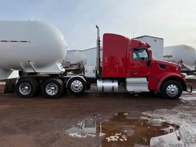 Peterbilt 567 Tri Axle Sleeper Semi Truck - Mid Roof Sleeper, Cummins 500HP, 13 Speed Ultrashift Plus Amt