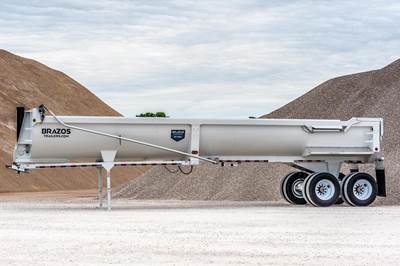 Brazos 36 ft Half Round End Dump Trailer - Tandem Axle, Steel, Center Point