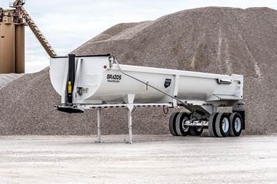 Brazos 36 ft Half Round End Dump Trailer - Tandem Axle, Steel, Center Point