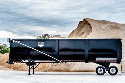 Brazos Super Scrapper 40 ft End Dump Trailer - Tandem Axle, Steel, Center Point