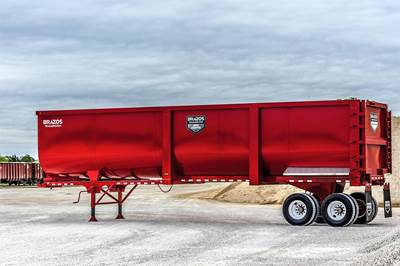 Brazos Super Scrapper 40 ft End Dump Trailer - Tandem Axle, Steel, Center Point