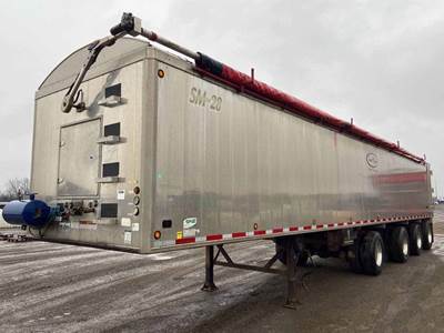 2015 Trout River Aluminum Shuttle Floor Belt Trailer 48 ft long / Live Bottom / Walking floor / Grain Trailer / 4 Axles 88 Cu Yard