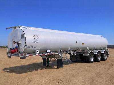 2011 Hutchinson 38,000 Liter / 10,000 Gallon / 240 bbl / Tri Axle / TC 406 Crude Oil Tank Trailer