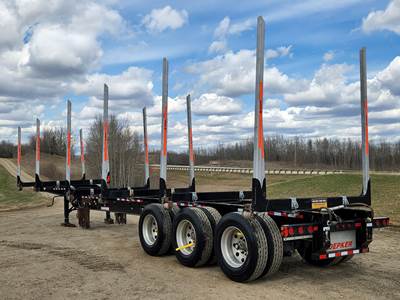 2021 Doepker 53 Ft Tridem Dropframe Log Trailer 6 x (9 ft 6 in Bunks) Drop Frame