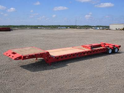 2005 Peerless 68 Ton 16 Wheeler Scissorneck / Folding Neck Trailer / Tandem Axle / 55' Long x 10' Wide