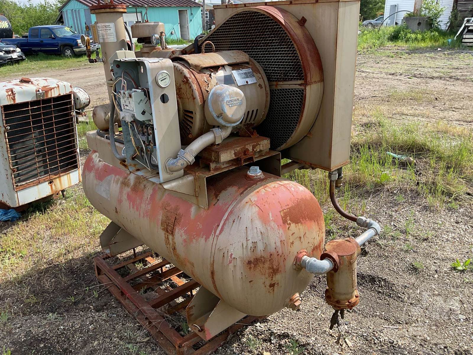 Skid Mounted Air Compressor, Hour Meter Reads 1552, ***Inop***Inop*** For Sale Hermon, ME