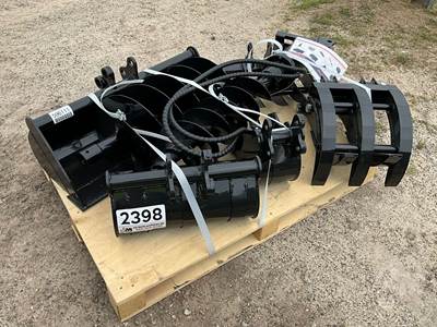 AGT 12EX-ATA Excavator Attachment Set, Buckets/Coupler/Ripper/Grapple/Auger