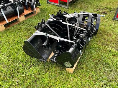 Unused AGT 12EX-ATA Mini Excavator Attachment Set, Buckets, Coupler, Ripper, Grapple