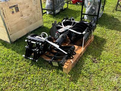 AGT 12EX-ATA Set of 9 Mini Excavator Attachments (Buckets, Coupler, Ripper, Grapple, Augers)