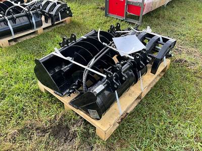 2026 AGT 12EX-ATA Mini Excavator Attachment Set (Buckets, Coupler, Augers)