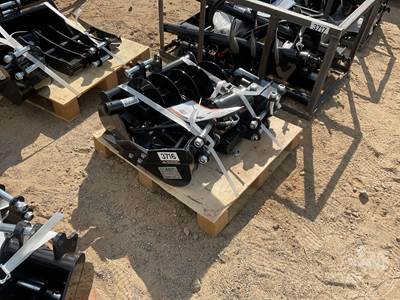 AGT Set of 6 Excavator Attachments with Buckets, Quick Coupler, Ripper, Rake & Auger