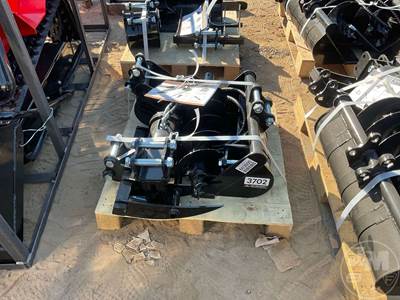 Unused Set of 6 AGT Excavator Attachments: Buckets, Coupler, Ripper, Rake, Auger