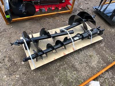 FUTURE Hydraulic Auger for Mini Excavator, 25 mm Pin with 8", 12" & 16" Bits