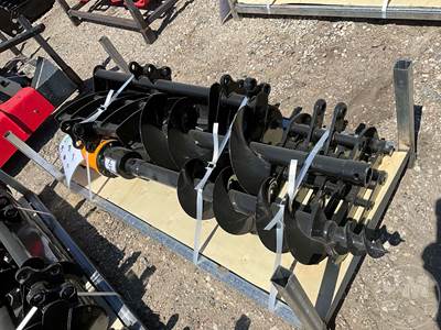 GIYI Mini Excavator Attachment Set, 25 mm Pin, Buckets, Augers, Rake & Ripper