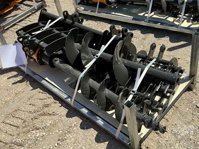 GIYI Mini Excavator Attachment Set 25 mm Pin with Buckets, Grabber, Augers, Rake & Ripper