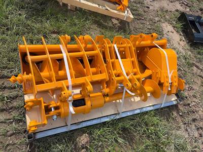 2026 GIYI Excavator Attachment Set - Auger, Rake, Grapple & 2 Buckets