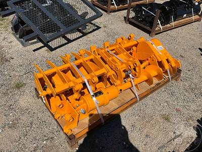 GIYI Set of 8 Excavator Attachments to Fit CAT301, Rake/Ripper/Buckets/Augers
